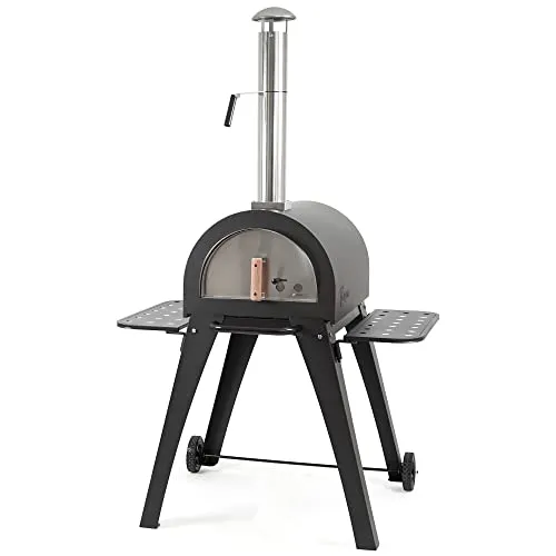 BBQ-Toro Pizzaofen "Havai" mit Schamottesteinen - Haushaltsgroßgeräte | Erleben Sie authentischen Pizza-Genuss im Garten mit einem Holzbackofen, der Temperaturen bis zu 500° C erreicht und eine große Garkammer für mehrere Personen bietet.