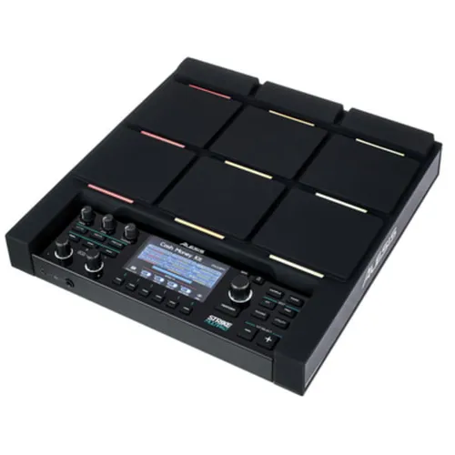 Alesis Strike Multipad - Vielseitiges Perkussions-Pad mit RGB-Pads - Schlagzeug-Zubehör mit 9 anschlagdynamischen RGB-Pads, integriertem Looper und 32GB Speicher für kreative Performances. Ideal für Musiker, die ihre Sounds individuell anpassen möchten.