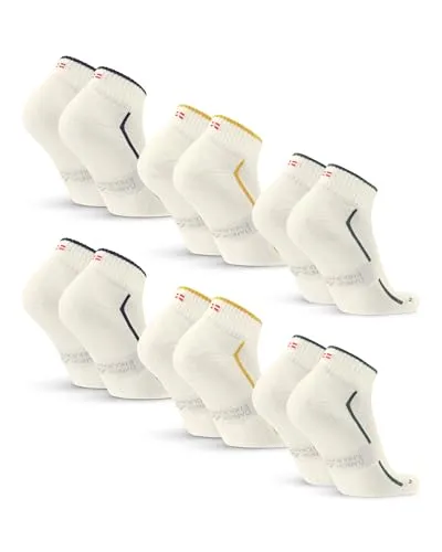 BIO-KLEIDERSOCKEN VIERTELLÄNGE - 6-Pack - Sportsocken aus hochwertiger Bio-Baumwolle mit atmungsaktivem Mesh für ganztägigen Komfort und optimale Luftzirkulation. Ideal für Alltag und leichtes Workout, mit 1 Jahr Garantie gegen Löcher.