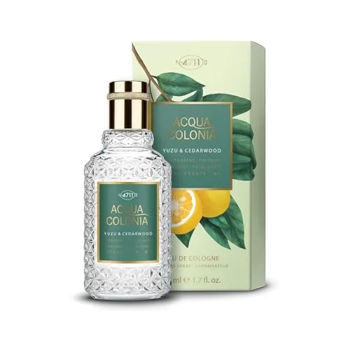 Acqua Colonia® Yuzu & Cedarwood | Eau de Cologne - fokussierend - Wellness für die Sinne | 50ml Natural Spray 4711
