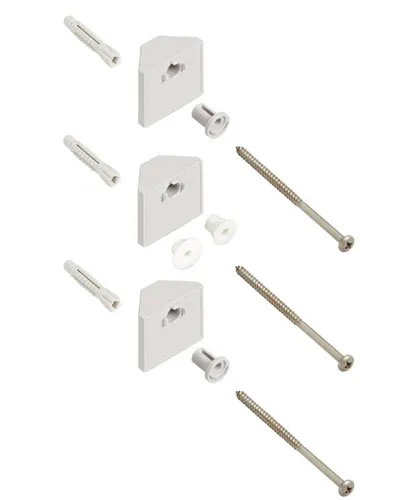 Hansgrohe RAINDANCE Eckmontageset - 3 Wandstützen und Schrauben, chrom - Sanitärinstallation mit robustem Eckmontageset für Raindance Unica, sorgt für stabile Wandmontage und passt auch zu Raindance Casetta.
