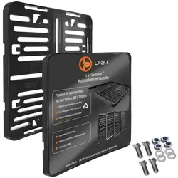 L & P Car Design Kennzeichenhalter für Motorrad 180x200mm Nummernschildhalter Kennzeichenhalter rahmenlos, (1 Stück)