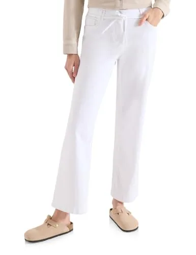Cecil High Waist Wide Leg Jeans Loose Fit White 36 - Stylische High Waist Jeans im Loose Fit mit weitem Bein für einen modernen Look. Perfekt für lässige Outfits und bequemes Tragen im Alltag.