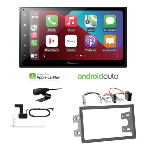 Pioneer SPH-DA160DAB 2-DIN Autoradio - Zubehör für Car HiFi mit Apple CarPlay, Android Auto und DAB+ für einfache Smartphone-Verbindung und kabelloses Audio-Streaming.