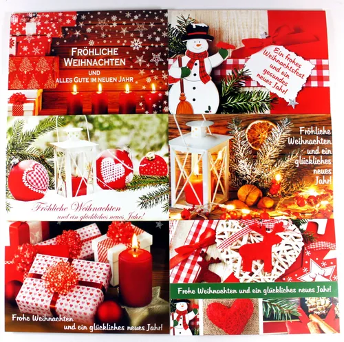 Glückwunschkarten 100 Stk Karten Grußkarten Weihnachten Weihnachtskarten 22-7650