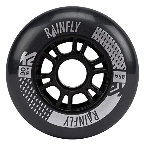 K2 Skate RAINFLY 90MM - 4er Pack Inline Skate Rollen - Hochwertige 90mm Rollen für Erwachsene, ideal für ein geschmeidiges Fahrgefühl und optimale Performance beim Skaten.