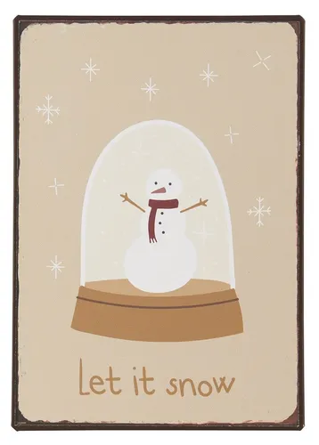 Ib Laursen Metallschild Ib Laursen - Wandschild Metallschild Schild "Let It Snow" Weihnachten