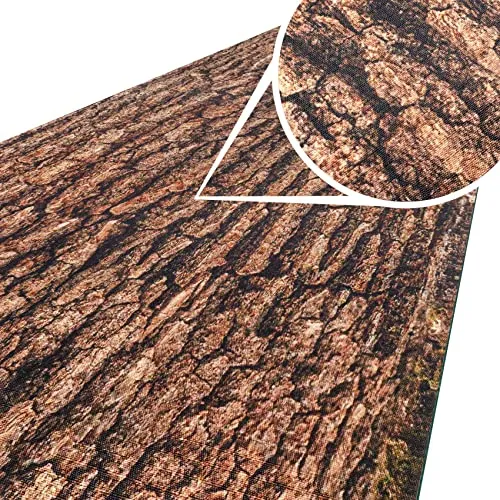 ANRO Küchenteppich Baumrinde 120 x 52cm – Rutschfest & Abwischbar - Vielseitiger Küchenteppich mit modernem Design, ideal für Küche, Flur und Wohnzimmer. Pflegeleicht und rutschfest dank spezieller Unterseite – für mehr Sicherheit und Komfort im Alltag.