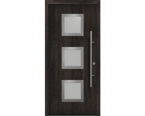 Haustür EcoStar ISOPRO Secur IPS 810S - Robuste Metallhaustür in Braun, 1100 x 2100 mm, mit hervorragender Wärmedämmung und Sicherheitsfeatures – ideal für ein sicheres Zuhause.