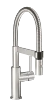 Villeroy & Boch Steel Expert Compact Einhebel Küchenarmatur - Edelstahl Küchenarmatur mit Laminar- und Brausestrahl, flexible Anschlussschläuche und hochwertige Keramikdichtscheiben für langlebige Nutzung.
