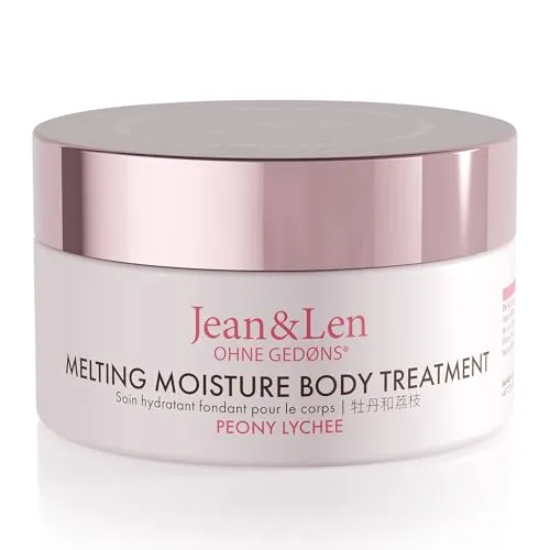Jean & Len Melting Moisture Body Butter Peony & Lychee, für ein duftendes Pflegeergebnis, für normale Haut, Pflegende Body Butter, ohne Parabene & Silikone, vegan, 200 ml