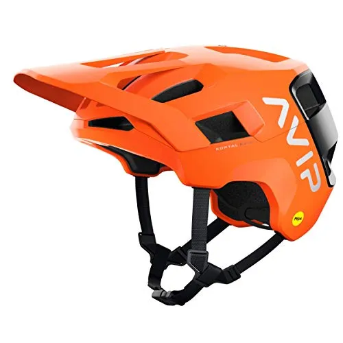 POC Kortal Race MIPS Helm - Fluorescent Orange AVIP, Größe L - Fahrradhelm für Mountainbiker, mit innovativer MIPS-Technologie für maximalen Schutz und integriertem NFC-ID Chip für Notfälle. Ideal für Trail und Downhill.