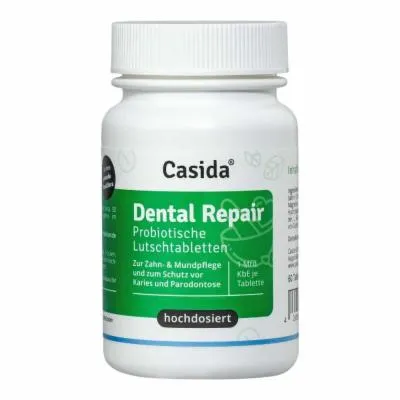 Dental Repair Probiotika Lutschtabletten - Arzneimittel zur Zahn- & Mundpflege, schützen vor Karies und Zahnfleischentzündungen mit hochkonzentrierten Probiotika und leckerem Waldbeer-Geschmack.