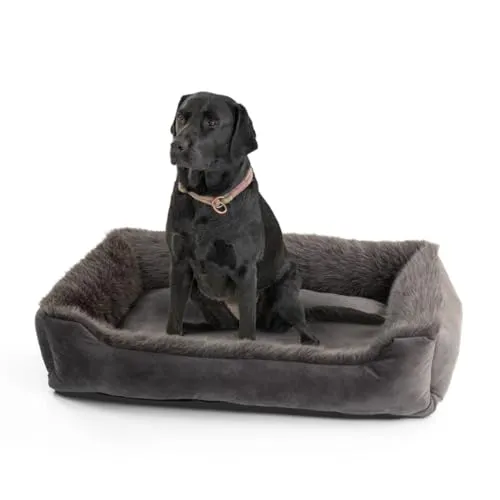 Wallace & Jones | Hundebett Mayfair - Onyx-Quarz, für kleine & mittelgroße Hunde | L | 91 x 61 x 23 cm
