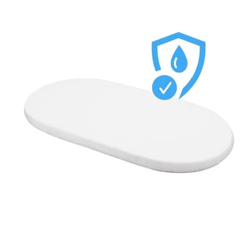 Waldin Spannbettlaken - Wasserdichtes Spannbettlaken für 7in1 OWAL Babybett - Spannbettlaken für 7in1 OWAL Babybett, wasserdicht und weich, ideal für empfindliche Babyhaut. Schützen Sie die Matratze mit Stil und Qualität.