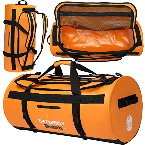 The friendly Dutch® groß 90L Duffel Bag - wasserdichte Sporttasche Duffel Bag für Herren. Sie können diesen Seesack als Reisetasche oder Rucksack nutzen.
