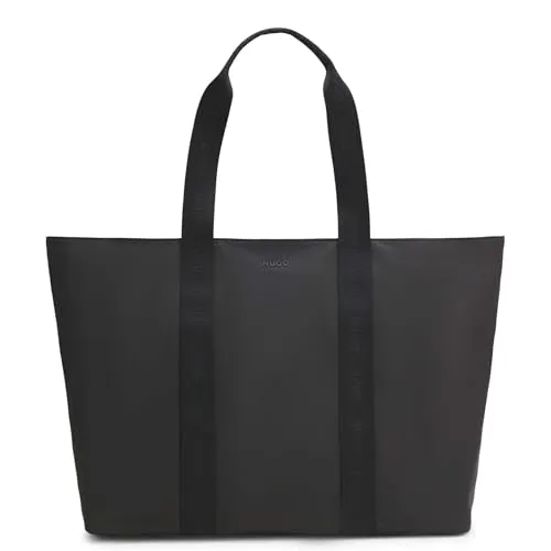 HUGO Bel Tote Bag - Eleganter Shopper 50 cm (schwarz) - Stylischer Shopper aus recyceltem Polyester, ideal für modebewusste Frauen, die Platz und Eleganz im Alltag schätzen.