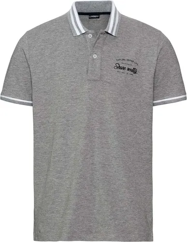 Livergy Herren Poloshirt Slim Fit klassischer Look Pikee-Qualität Grau L