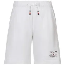 Tommy Hilfiger Sweatshorts TOMMY FLAG HILFIGER SWEATSHORT mit Logo weiß 86
