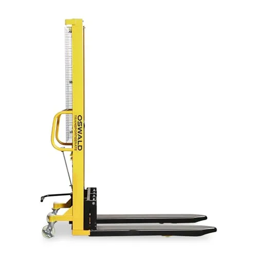 Hochhubwagen HH0716 – 700 kg Tragkraft, 1.600 mm Hubhöhe - Manueller Stapler mit 1.600 mm Hubhöhe und 700 kg Tragkraft, ideal für den Einsatz in Lagerräumen und Lieferwagen. Leicht zu bedienen mit stufenloser Absenkung und wendigen Lenkrollen.