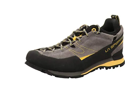 La Sportiva Boulder X - Leichte Approachschuhe 38,5 - Halbschuhe mit asymmetrischem Schnürsystem und Vibram-Sohle, ideal für Wanderungen und Zustiege. Maximale Trittfestigkeit und Komfort in der Farbe Schwarz.