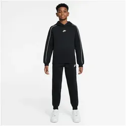 Nike NSW CLUB Trainingsanzug Kinder, Größe 140/146 - Bequemer Trainingsanzug aus weichem Sweatstoff, ideal für aktive Kinder; Jacke mit Kapuze und Raglanärmeln für optimale Bewegungsfreiheit.