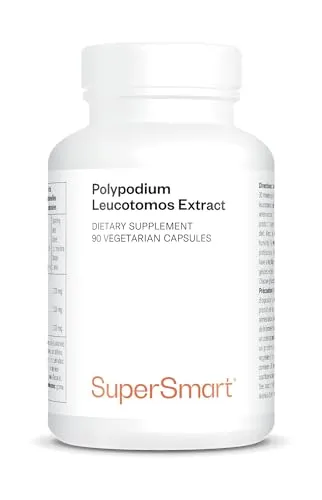 SuperSmart Polypodium Leucotomos Extract - Hautschutz & -pflege - Multivitaminpräparate & Mineralien, unterstützt die Hautgesundheit und bekämpft Zellalterung mit immunstärkenden Eigenschaften.
