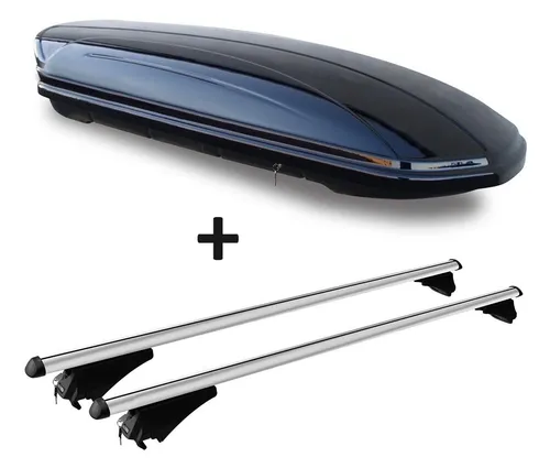 Skibox MAA460G+Alu-Relingträger aufl. Reling für für Mitsubishi Outlander PHEV a