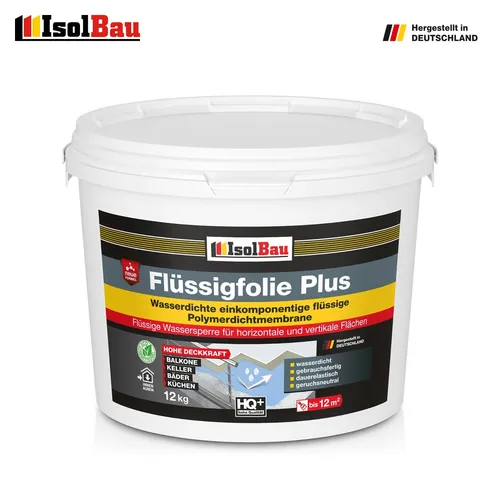 Original Flüssigfolie Plus 12 kg Dichtfolie Abdichtung Balkone Bad Duche Küche