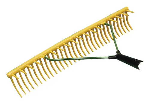 Jost Kunststoff-Rasenrechen einseitig 32 gebogene Zinken - RR 32 E 16 - Praktischer Kunststoff-Rasenrechen mit 32 gebogenen Zinken für eine mühelose Rasenpflege. Die abgerundeten Zinken verhindern Festhaken im Gras und sorgen für ein sauberes Ergebnis. Ideal für Gartenliebhaber!