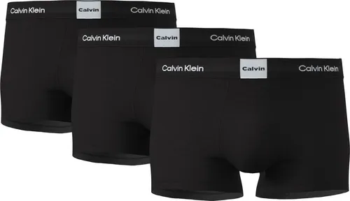 CALVIN KLEIN LOW RISE TRUNK 3PK Herren Unterwäsche, Größe L, schwarz - Hochwertige Herren Unterwäsche im 3er-Pack aus elastischem Jersey, ideal für optimalen Tragekomfort. Mit angesetztem Bündchen für perfekten Sitz und modernen Look.