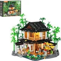 Lumibricks Bamboo House - Bambushaus Klemmbausteine Set L9075 mit LED - Modellbau Set für Erwachsene (16+), 2432 Teile, inklusive LED-Beleuchtung. Perfekt für kreative Bauprojekte und als stilvolle Deko. Kompatibel mit anderen Marken.