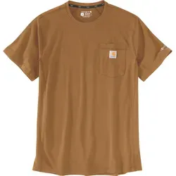 Carhartt Force Relaxed Fit T-Shirt, Braun, Größe M für Männer - Bequeme Passform mit Mesh-Seiteneinsätzen für optimale Belüftung. Ideal für den täglichen Einsatz und gefertigt aus flexiblen Materialien für maximale Bewegungsfreiheit.