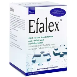 Efalex Kapseln - Omega-3 und Omega-6 Nahrungsergänzung, unterstützt normale Gehirnfunktion mit 400 mg DHA pro 5 Kapseln