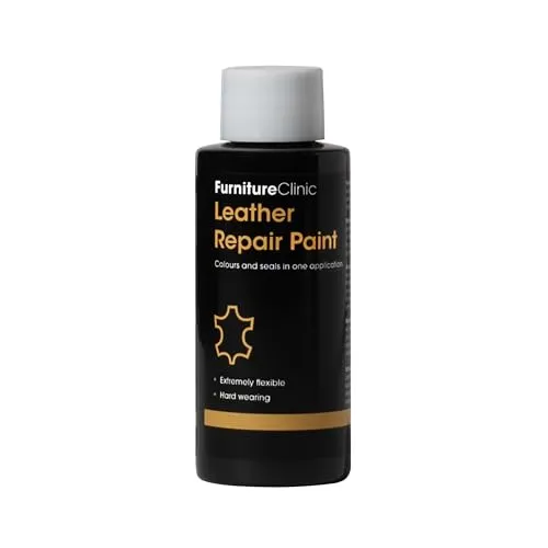 Furniture Clinic Lederreparatur-Farbe Bordeaux 50ml - Einfache Lederreparatur in Bordeaux: Selbstversiegelnder Farbstoff für Sofas, Autositze und Schuhe. Ideal für Kratzer und verblasste Farben, für ein professionelles Finish ohne Pinselstriche.