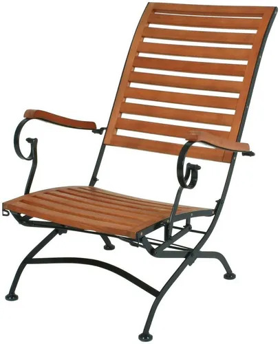 Deckchair Wien - FSC-zertifizierter Eukalyptusstuhl - Gartenstühle, ideal für sonnige Tage mit einzigartigem Design aus FSC-zertifiziertem Eukalyptusholz und stabiler Stahlkonstruktion.