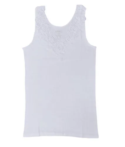 Toker Collection® Achselhemd Damen Unterhemd mit extra breiter Spitze (1 Stück, einzeln gepackt) Spitze in vielen Varianten