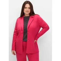 sheego Blazer 351675_52 – Sportlich Eleganter Look - Ungefütterter Blazer in hochwertiger Milano-Ripp-Qualität, leicht tailliert mit 2-Knopf-Verschluss und offenen Kanten für einen modernen Stil. Ideal für jeden Anlass.