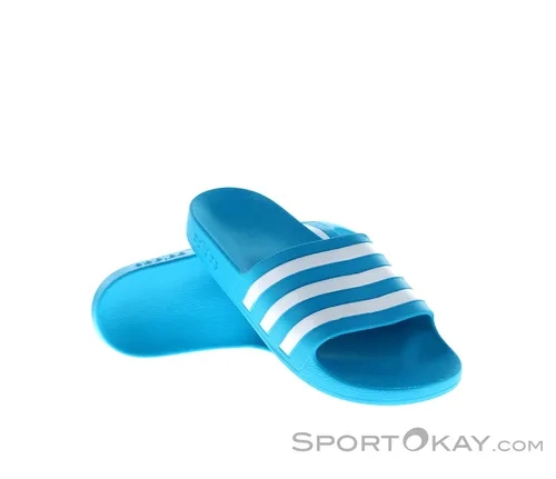 adidas Adilette Aqua Sandalen in Türkis - Größe 7 - Stylische adidas Adilette Aqua Sandalen mit schnelltrocknendem Obermaterial und weichem Cloudfoam-Fußbett für höchsten Komfort. Ideal für Freizeit und Alltag, perfekt zum Entspannen am Pool oder im Bad.