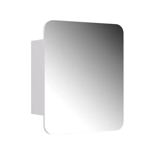 Vicco Badezimmerspiegelschrank Zino, Weiß, 60 x 50 cm - Moderne Spiegelschränke mit viel Stauraum und cleverer Doppelmontagemöglichkeit für Ihr Badezimmer – ideal für eine stilvolle und funktionale Gestaltung.