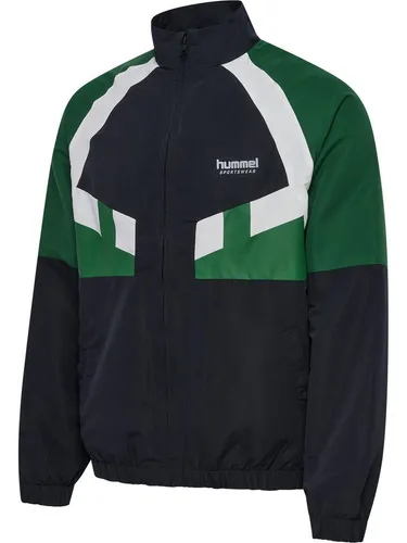 Hummel Hmltracksuit Jacke Schwarz Unisex - Stylische Hummel Jacke aus 100% recyceltem Polyester, ideal für Sport und Freizeit. Wasserabweisende BIONIC FINISH ECO Beschichtung sorgt für optimalen Komfort und Bewegungsfreiheit.