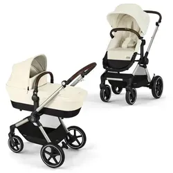 EOS LUX TPE Seashell Beige Kinderwagen - Robuster Kinderwagen in elegantem light beige, ideal für Komfort und Sicherheit beim Spazierengehen mit Ihrem Baby.