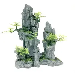 Europet-Bernina Aquariendeko Hoher Fels - Attraktive Aquariumdekoration in naturgetreuer Felsoptik, ideal für ein beeindruckendes Aquarien-Design. Maße: 9.3 cm x 18.5 cm x 20 cm.