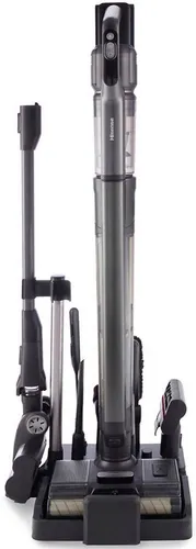 Hisense Nass-Trocken-Sauger HFC743169BKA, 500 W, kabellos - Nass-/Trockensauger für flexible Reinigung, 60 Min. Akku-Laufzeit, motorisierte Turbobürste und umfangreiches Zubehör für Hartböden und Teppiche.