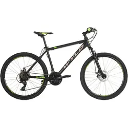 WYLD Mountainbike Hardtail 26'' Sharp Schwarz - Hochwertiges Herren-Mountainbike mit 21 Gängen und mechanischer Scheibenbremse. Ideal für Abenteuer in der Natur, empfohlen für Körpergrößen von 170-195 cm.