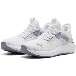 Puma Softride Enzo 5 Slip Tech Wns – Damen-Laufschuhe in Weiß-Lila - Bequeme Damen-Laufschuhe mit innovativer Slip-Tech-Technologie für optimalen Tragekomfort. Ideal für den täglichen Einsatz beim Laufen oder Radfahren.