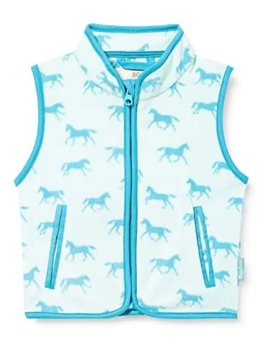 Playshoes Fleece Weste Unisex Kinder Outdoor-Oberteil, Pferde, 98 - Weste für Jungen, atmungsaktiv und mit Eingrifftaschen, ideal für aktive Kinder und sorgt für ein angenehmes Trageklima.
