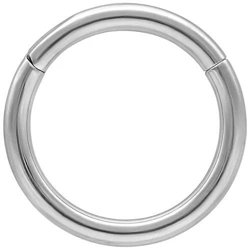Wildcat Piercingringe - Hinged Ring aus Titan Grad 23, Körperstelle: Ohr, Lippe, Nase, Bauchnabel, Stärke: 1,0mm| Durchmesser: 6,0mm, Silber