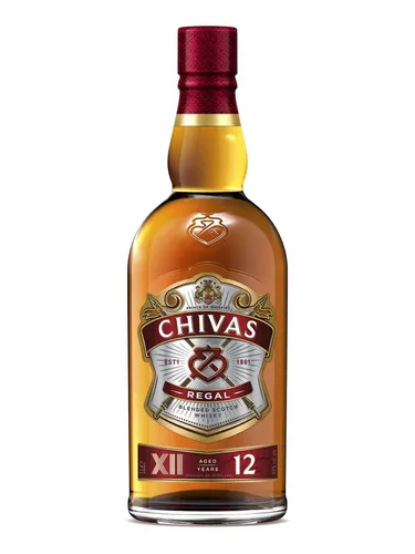 Chivas Regal 12 Years Blended Scotch Whisky 1L - Premium Whisky aus Schottland, 12 Jahre gereift, vollmundiger Geschmack und ideal für besondere Anlässe.