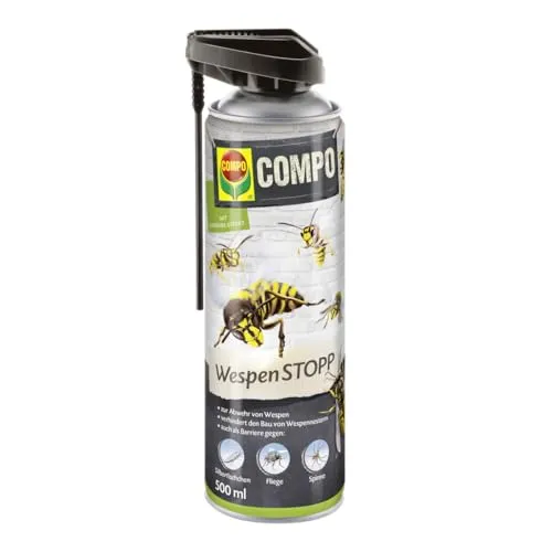 COMPO WespenSTOPP – Wespenspray mit Sprührohr - Bienenabwehr, Wespenabwehr & Hornissenabwehr: Effektives Wespenspray mit Spezialdüse für gezielte Abwehr und langfristigen Schutz gegen Wespen und Wespennester.